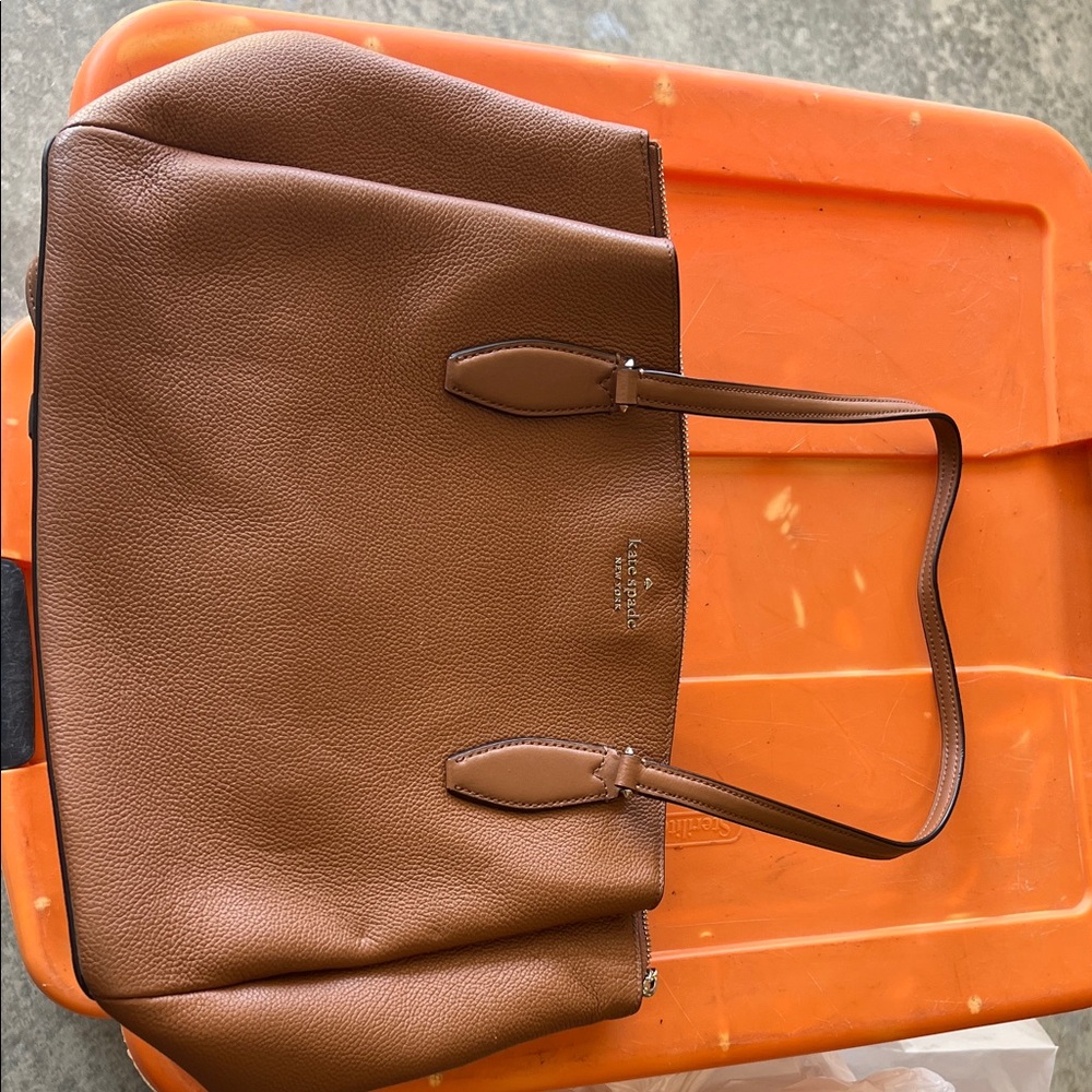 Kate Spade Tan Leather Briefcase